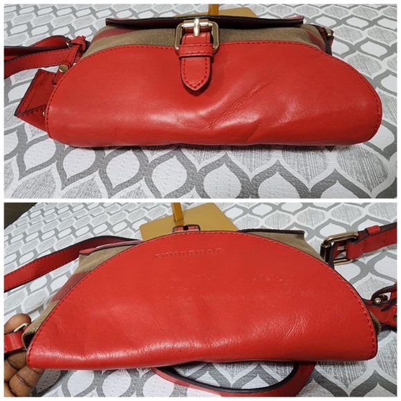 Authentic Burberry Henham Crossbody Bag Beige/Red - Picture 11 of 16